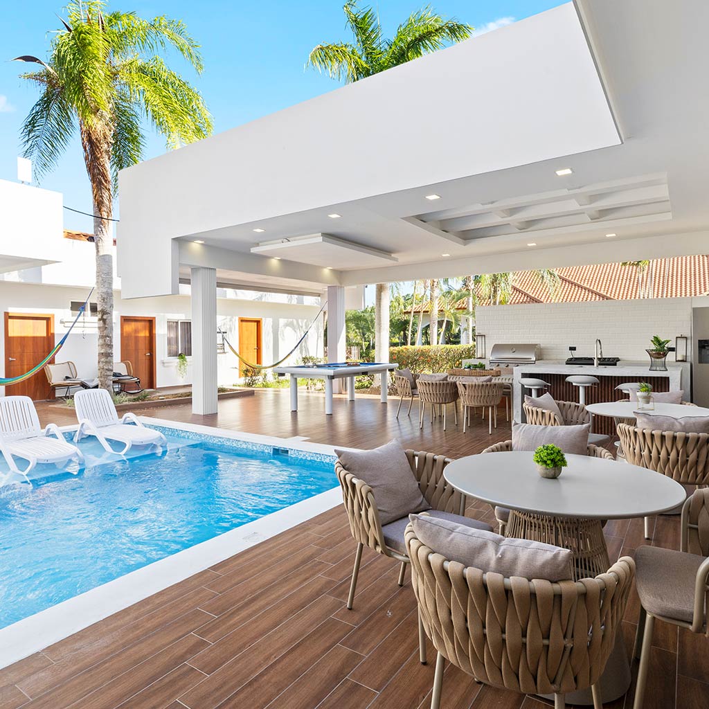 Property manager inspecting a private pool villa in Phuket