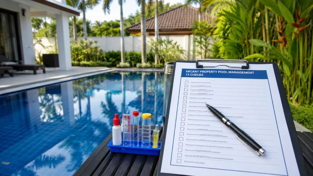 Vacant pool water and equipment inspection