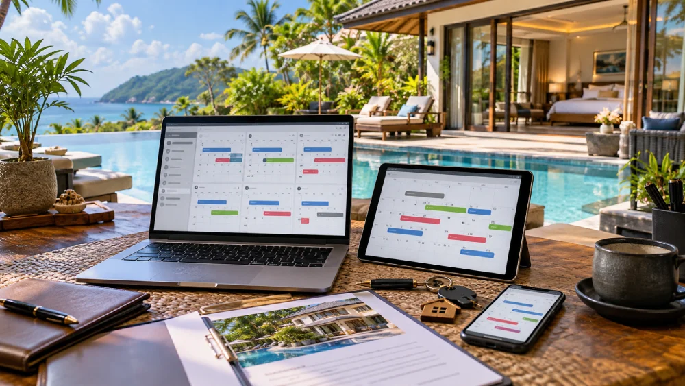 Holiday rental housekeeping preparation in Phuket