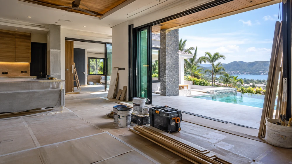 Phuket villa renovation management with protected interiors