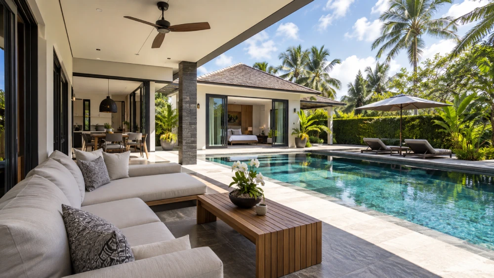 Clean Phuket villa ready after scheduled housekeeping