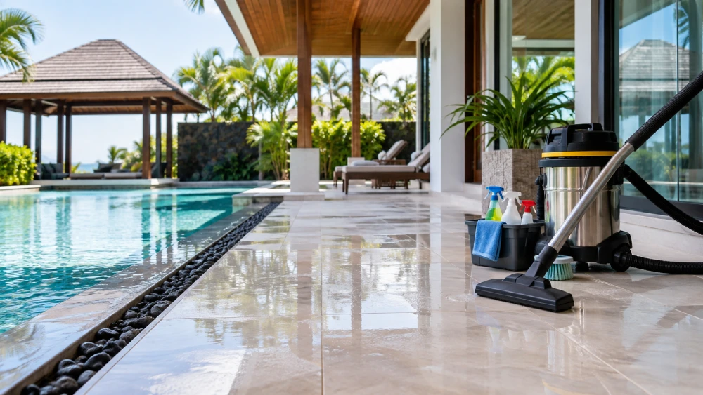 Deep cleaned Phuket villa interior ready for guests