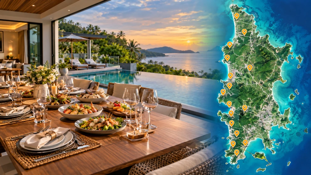 Luxury Villa Dining in Phuket: Areas Covered